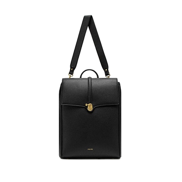 PIXIE MOOD – Lock recycled vegan leather backpack | Black pebbled * - Picture 2 of 6
